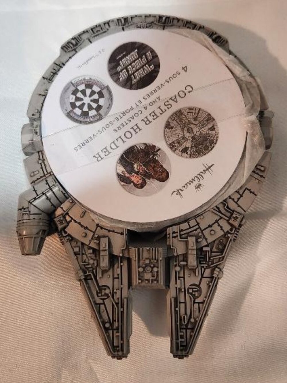 Hallmark Star Wars Millennium Falcon Sculpted Coaster Holder - Picture 3 of 5